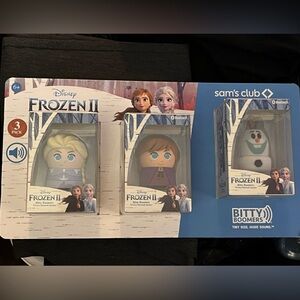 NEW Disney Frozen 2 Bitty Boomers Bluetooth Speakers - 3 Pack Elsa, Anna, Olaf